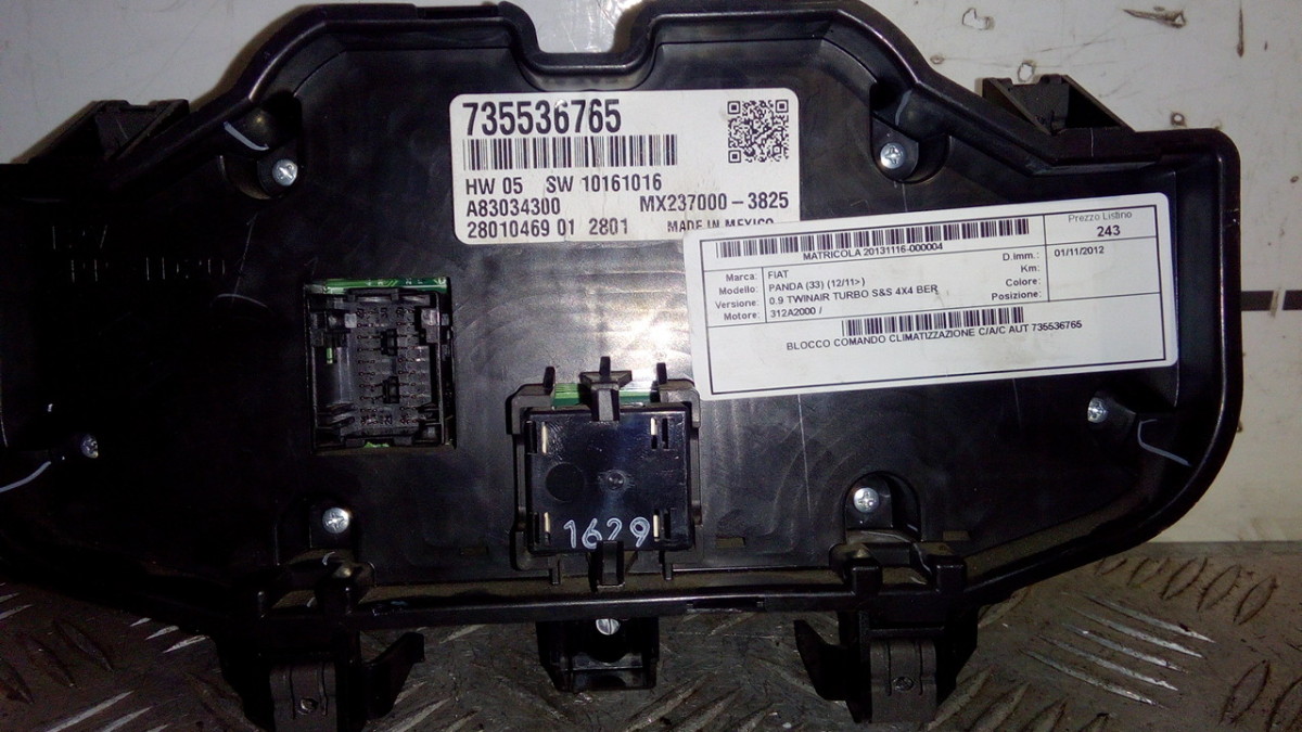 BLOCCO RISCALDAMENTO STUFA FIAT PANDA 312